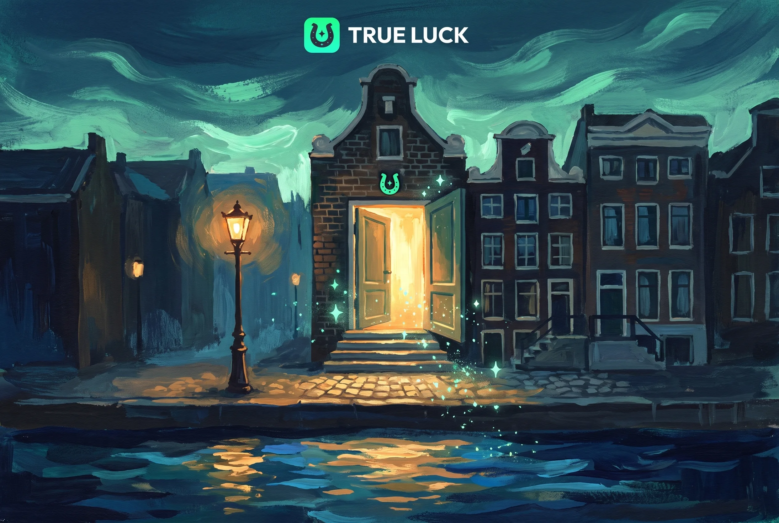 True Luck-illustratie bij het aanmaken van een account